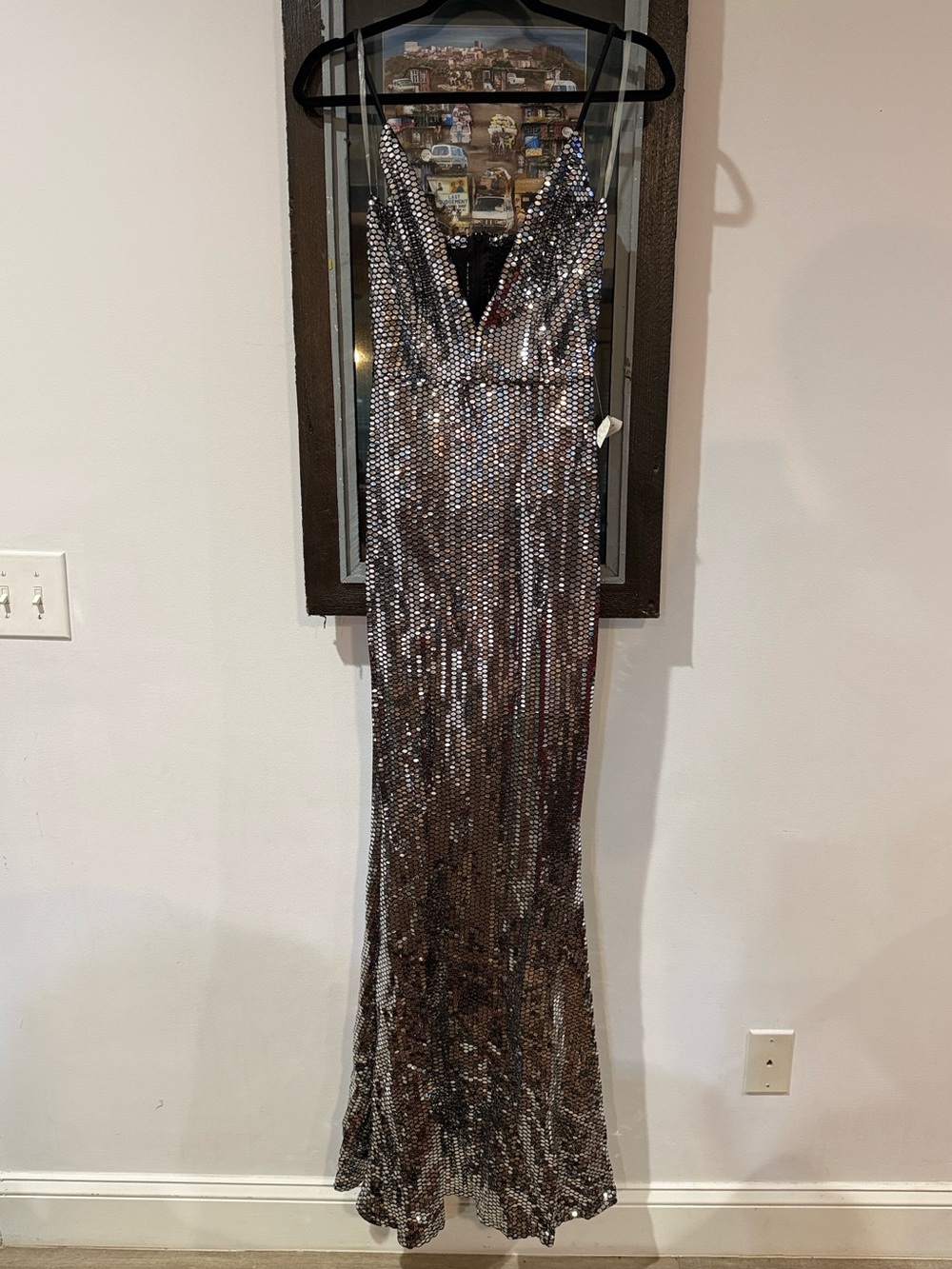 Metallic Black Sequin dress
